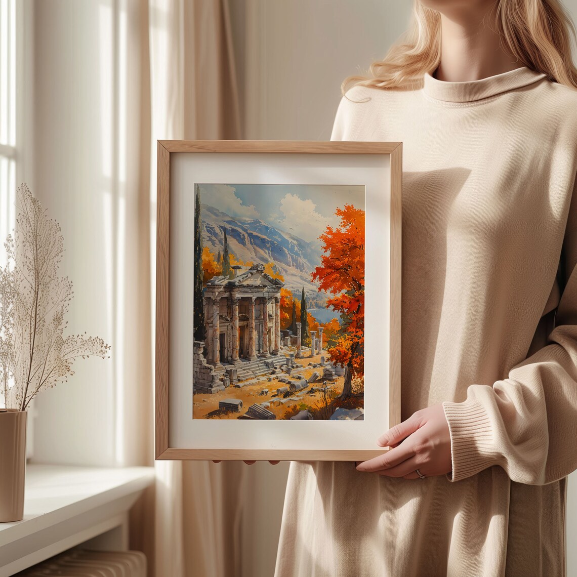 Ephesus Watercolor Travel Poster, Wall Art Print - Image 2