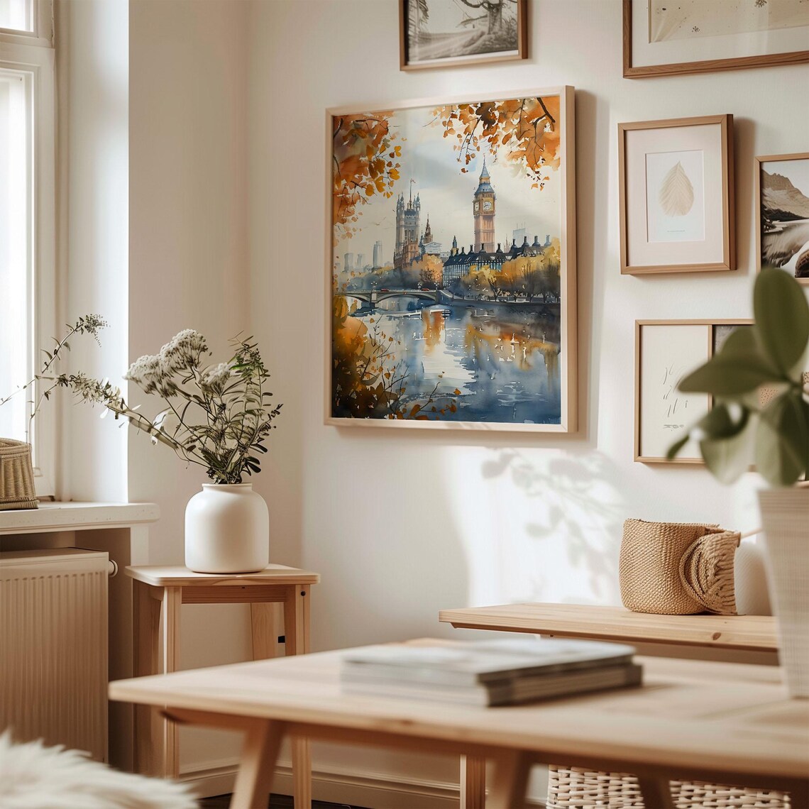 London Battersea Power Station Watercolor Travel Poster - Image 3