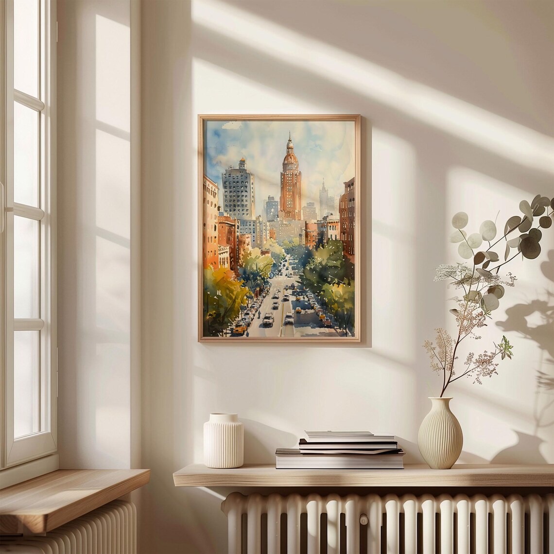 Atlanta Travel Poster, Watercolor Georgia Skyline Print - Image 4