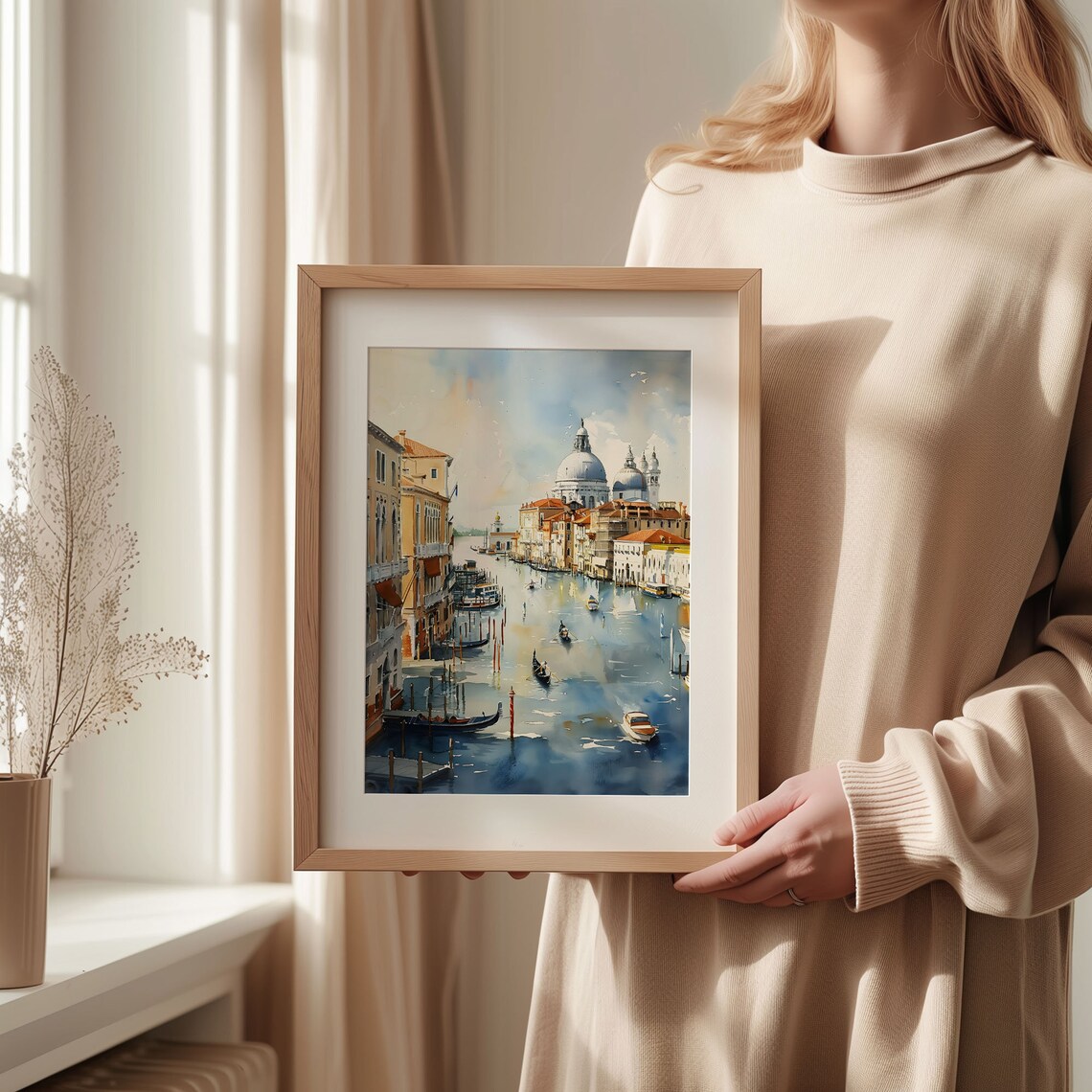 Venice Watercolor Travel Poster, Italy Art Print - Image 2