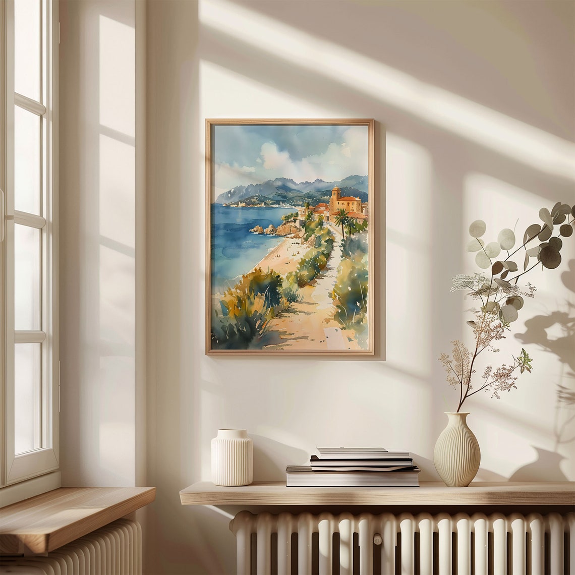 Cte Dazur Watercolor Painting French Riviera Wall Art Cte Dazur Poster France Travel Print Wedding Gift C30 271 - Image 4