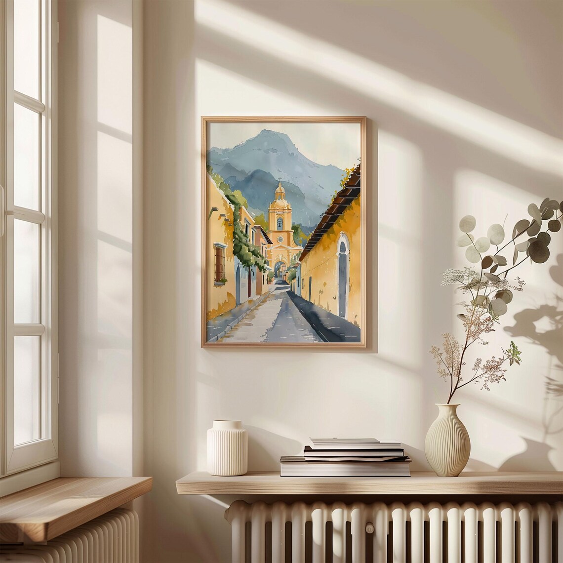 Antigua Guatemala Watercolor Painting Travel Poster - Image 4