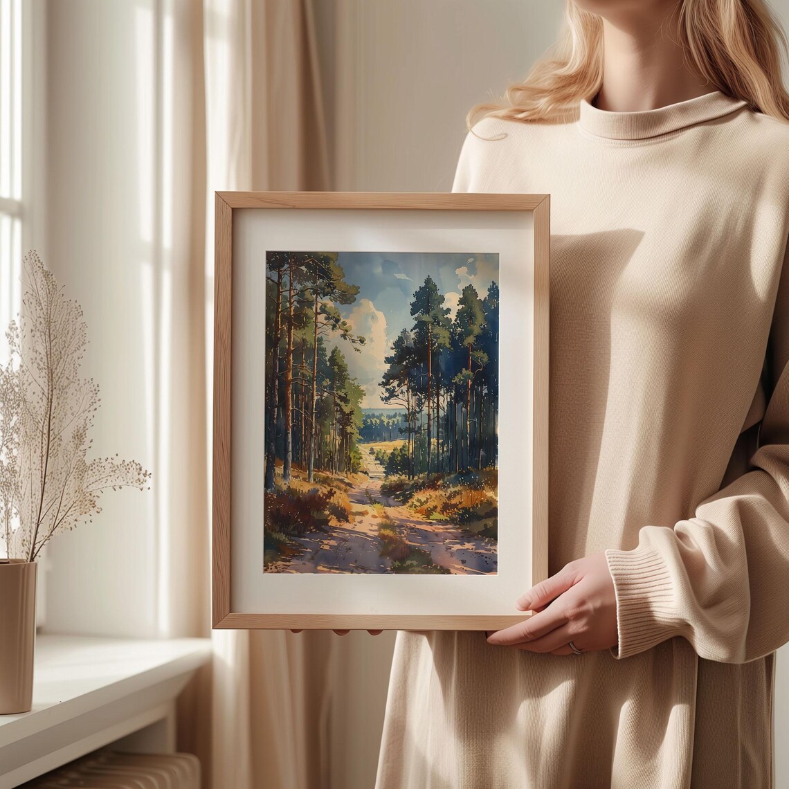 New Forest Watercolor Poster, England Travel Print - Image 2