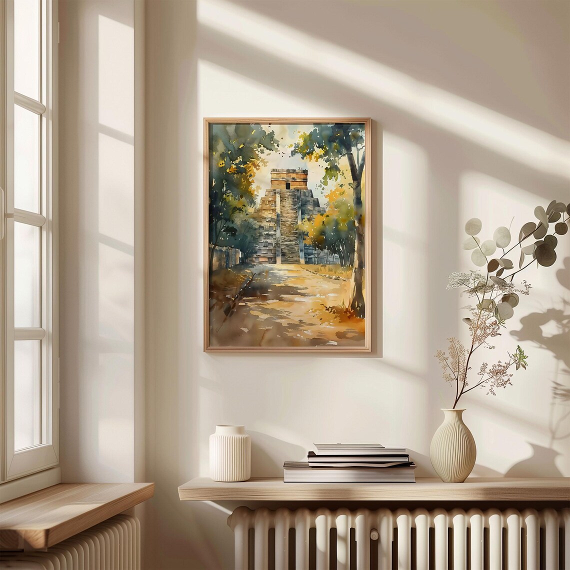 Chichen Itza Watercolor Travel Poster, Wall Art - Image 4