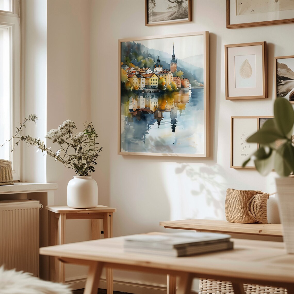 Sweden Watercolor Travel Poster, Scandinavian Wall Art - Image 3