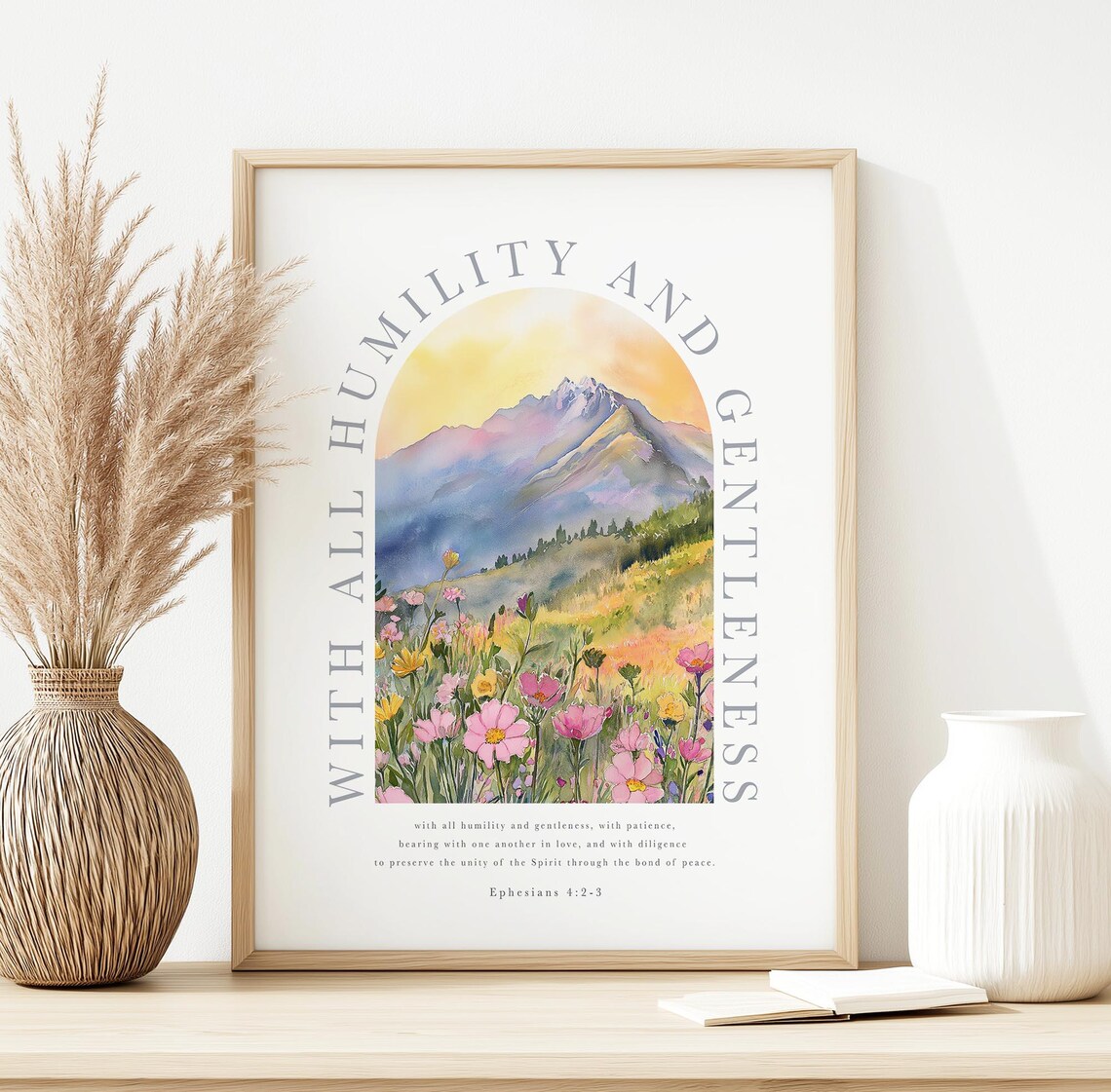 Ephesians 4:2-3, Humility and Gentleness Art Print - Image 2