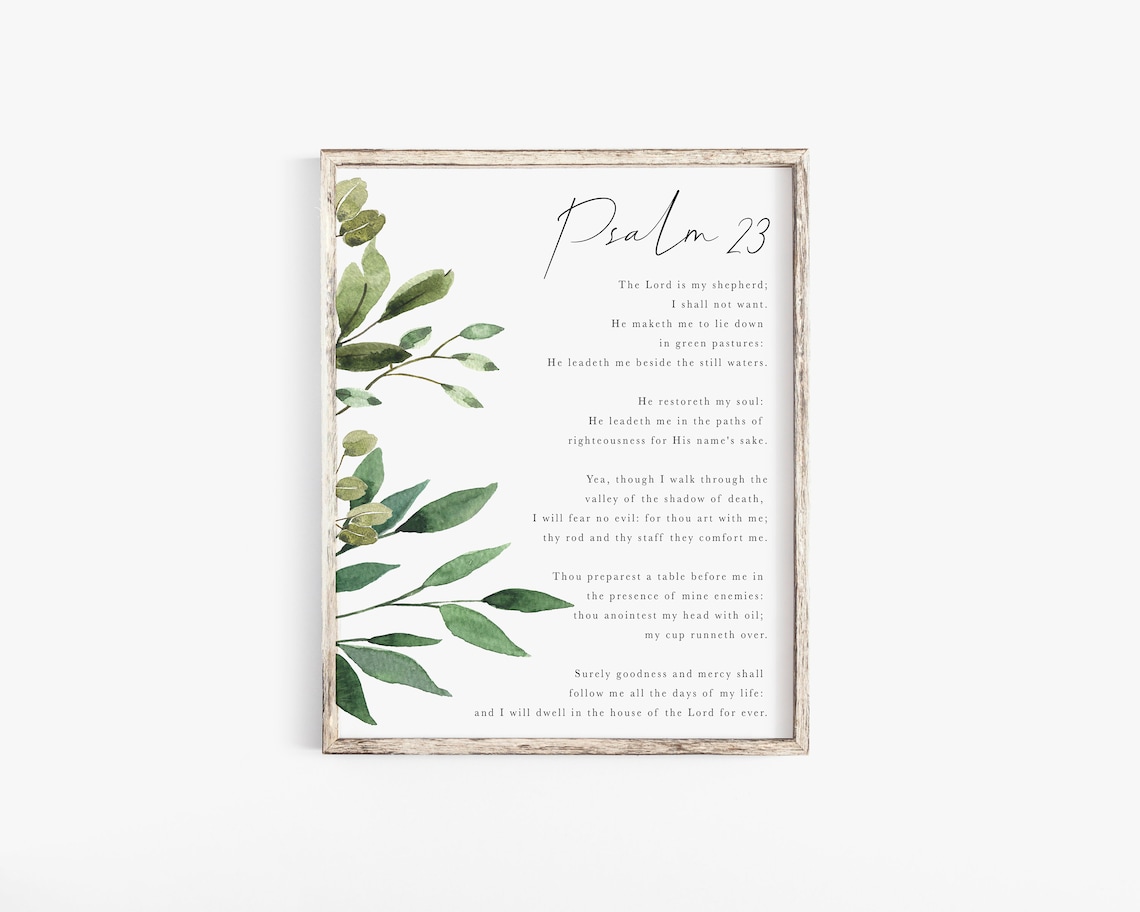 Psalm 23 The Lord Is My Shepherd, Minimalist Poster - Image 2