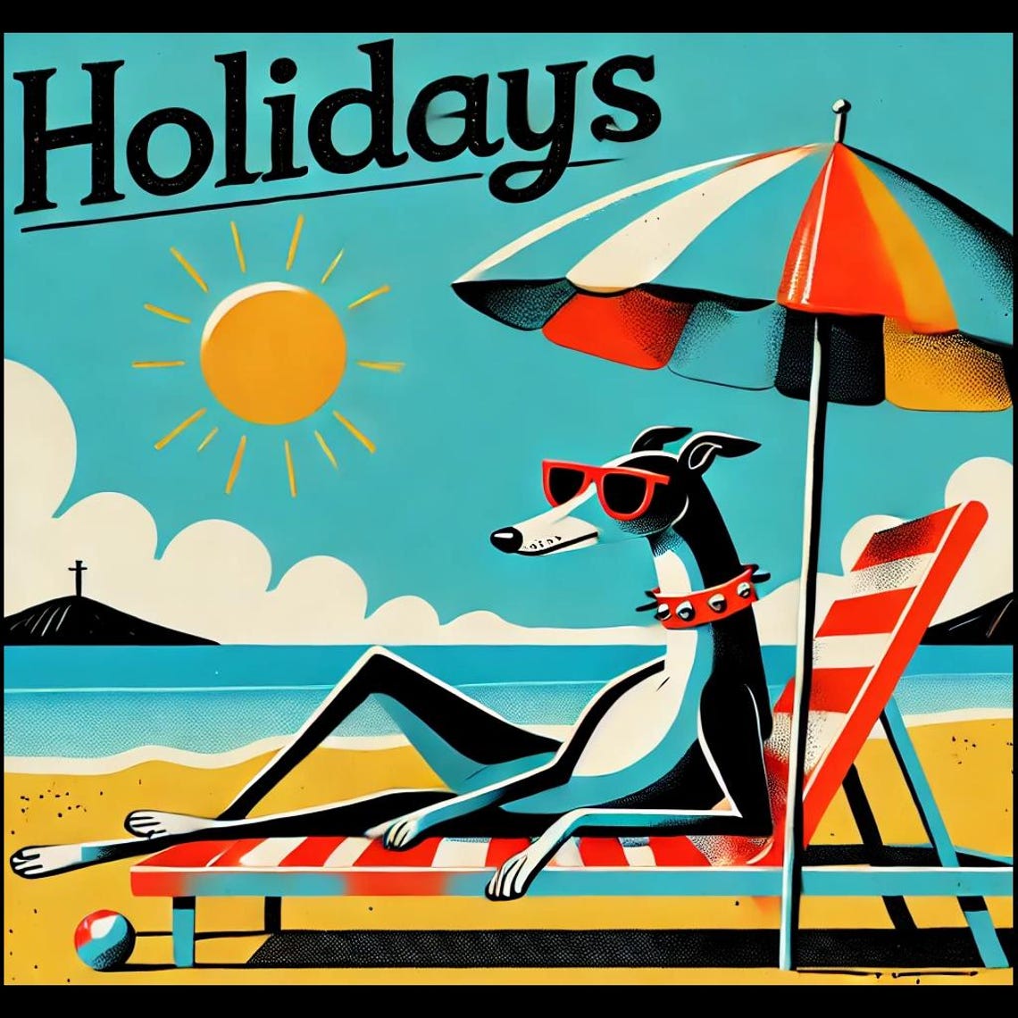 Cute Dog Print Retro Home Poster Funny Colorful Eclectic Posters Wholesome Prints Greyhound Decor Unique Posters - Image 5