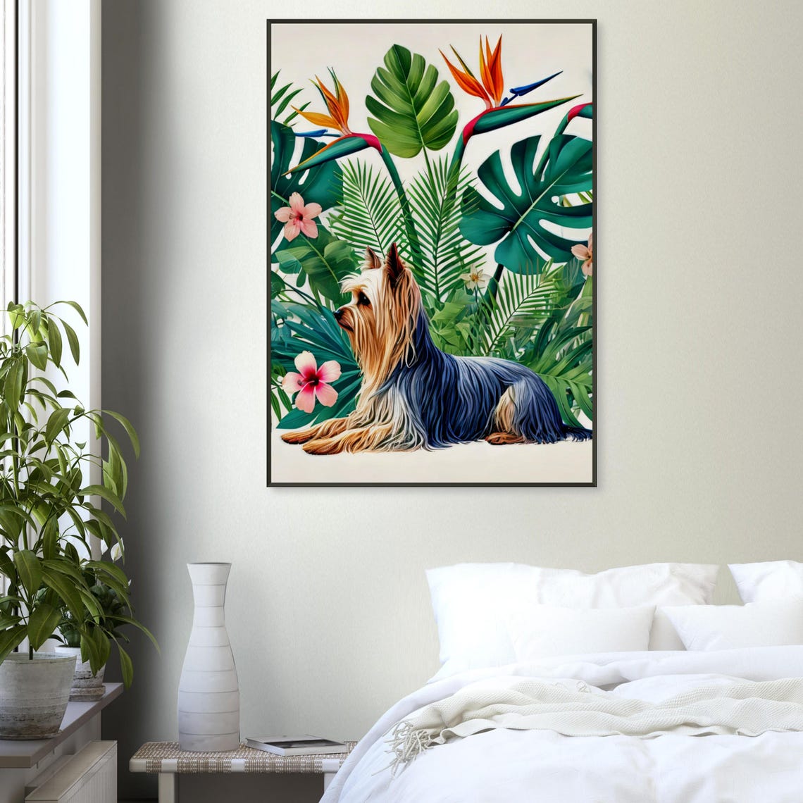 Yorkshire Terrier Tropical Botanical Garden Elegant Dog Poster - Image 3