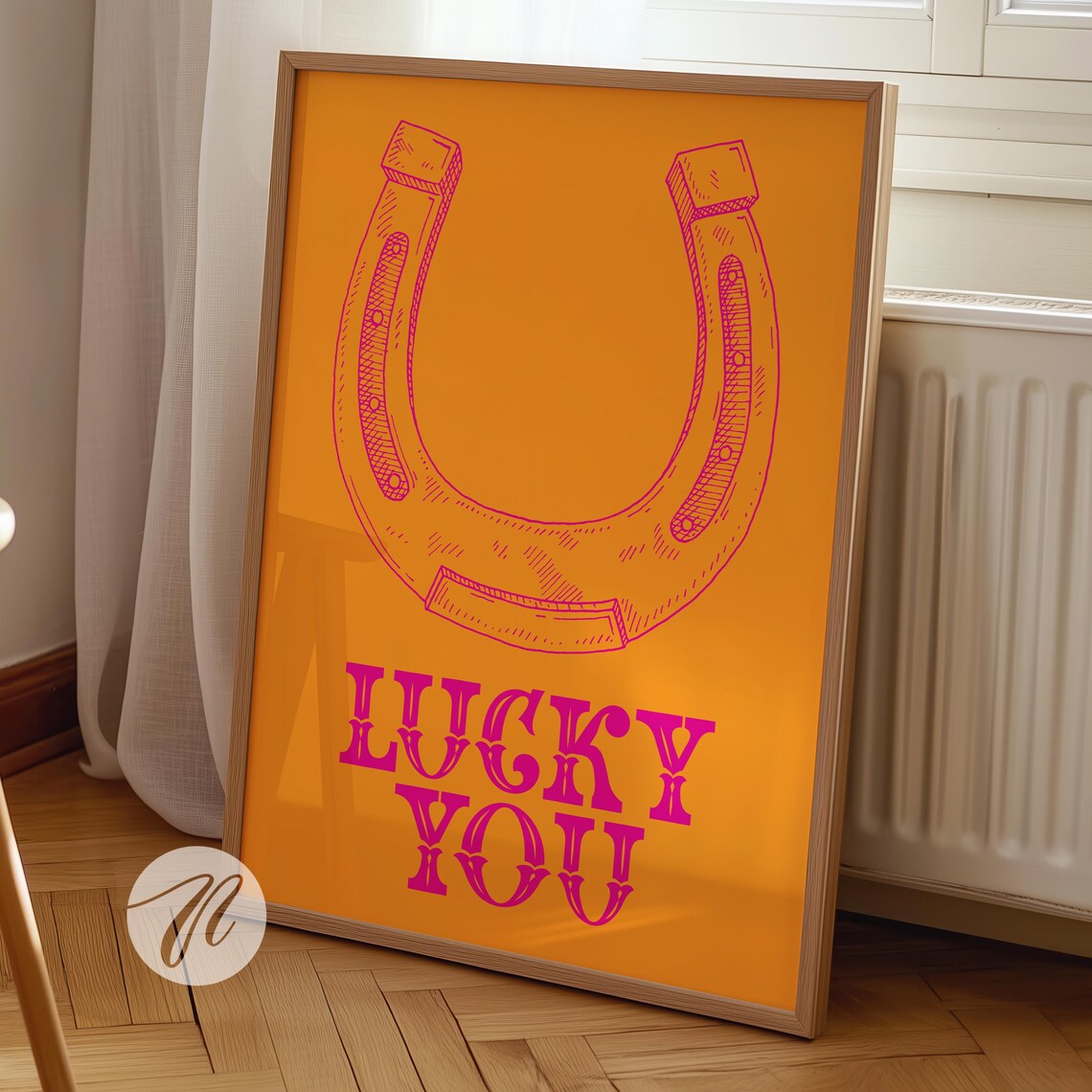 Lucky You Horseshoe Western Wall Art Print