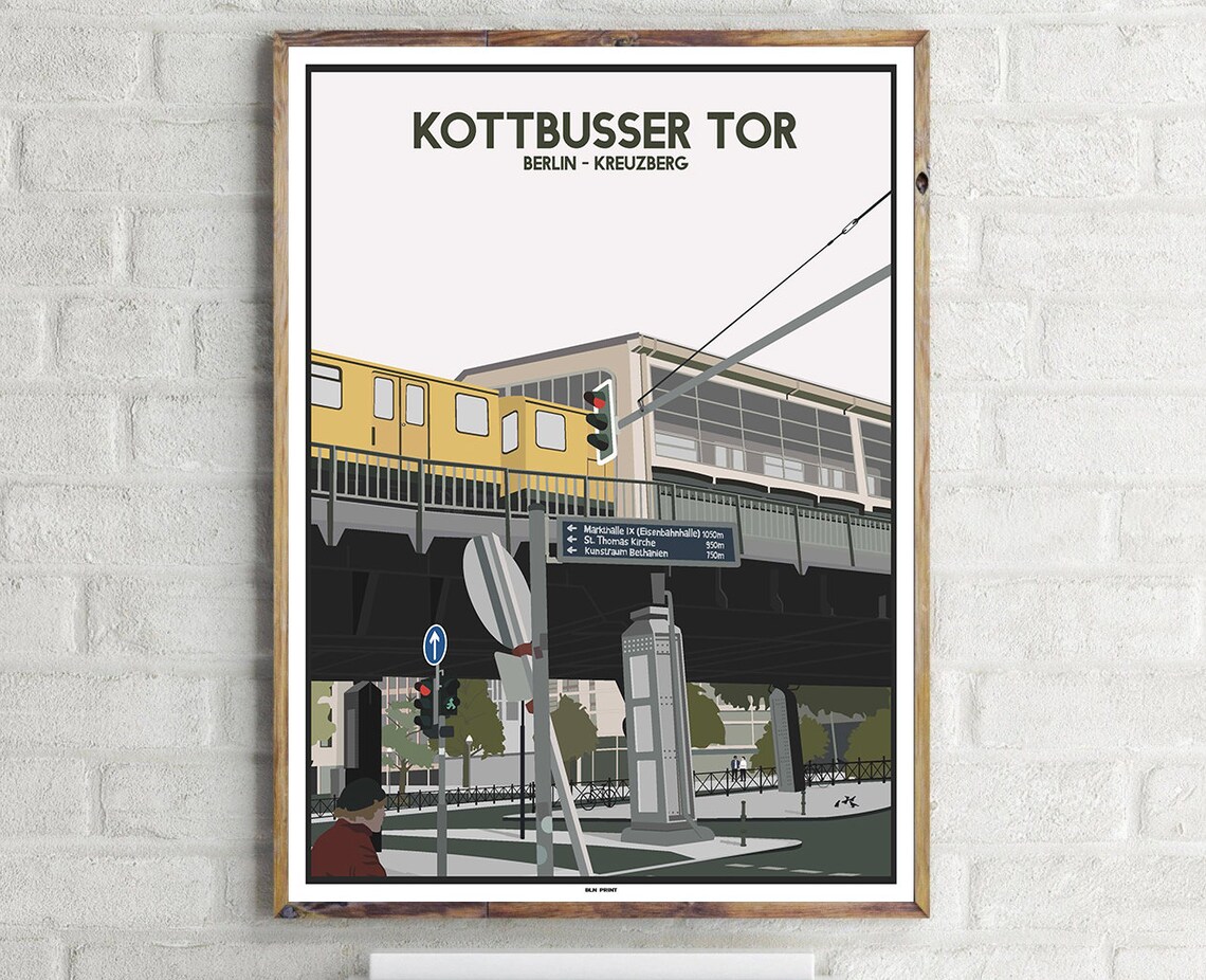 Kreuzberg Kottbusser Tor Vintage Travel Poster