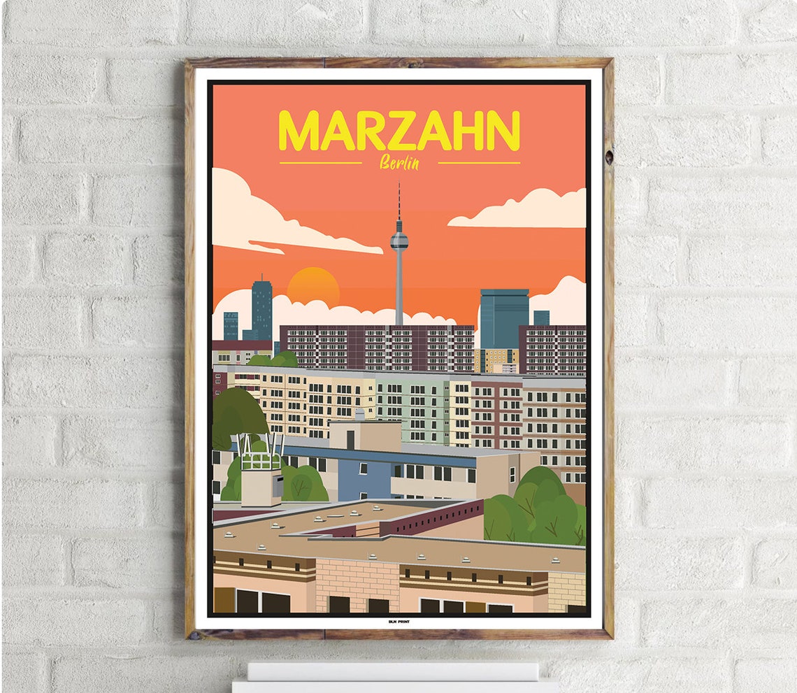 Marzahn 1 Vintage Travel Poster