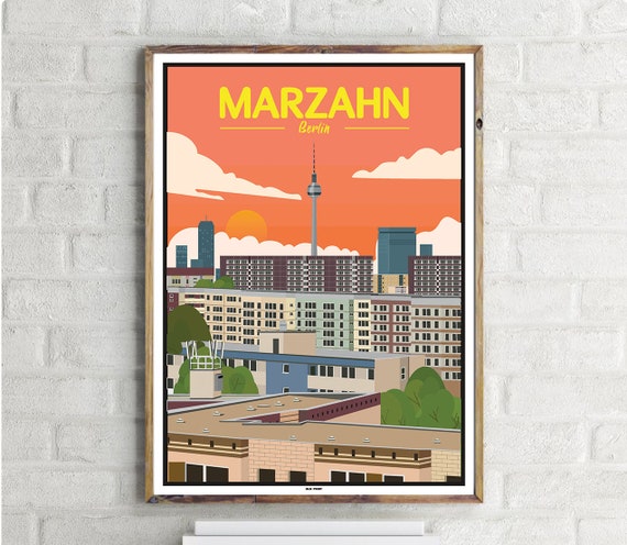 Marzahn 1 Vintage Travel Poster