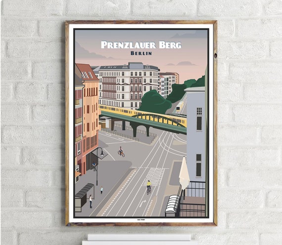 Prenzlauer Berg Eberswalder Straße 6 Vintage Travel Poster