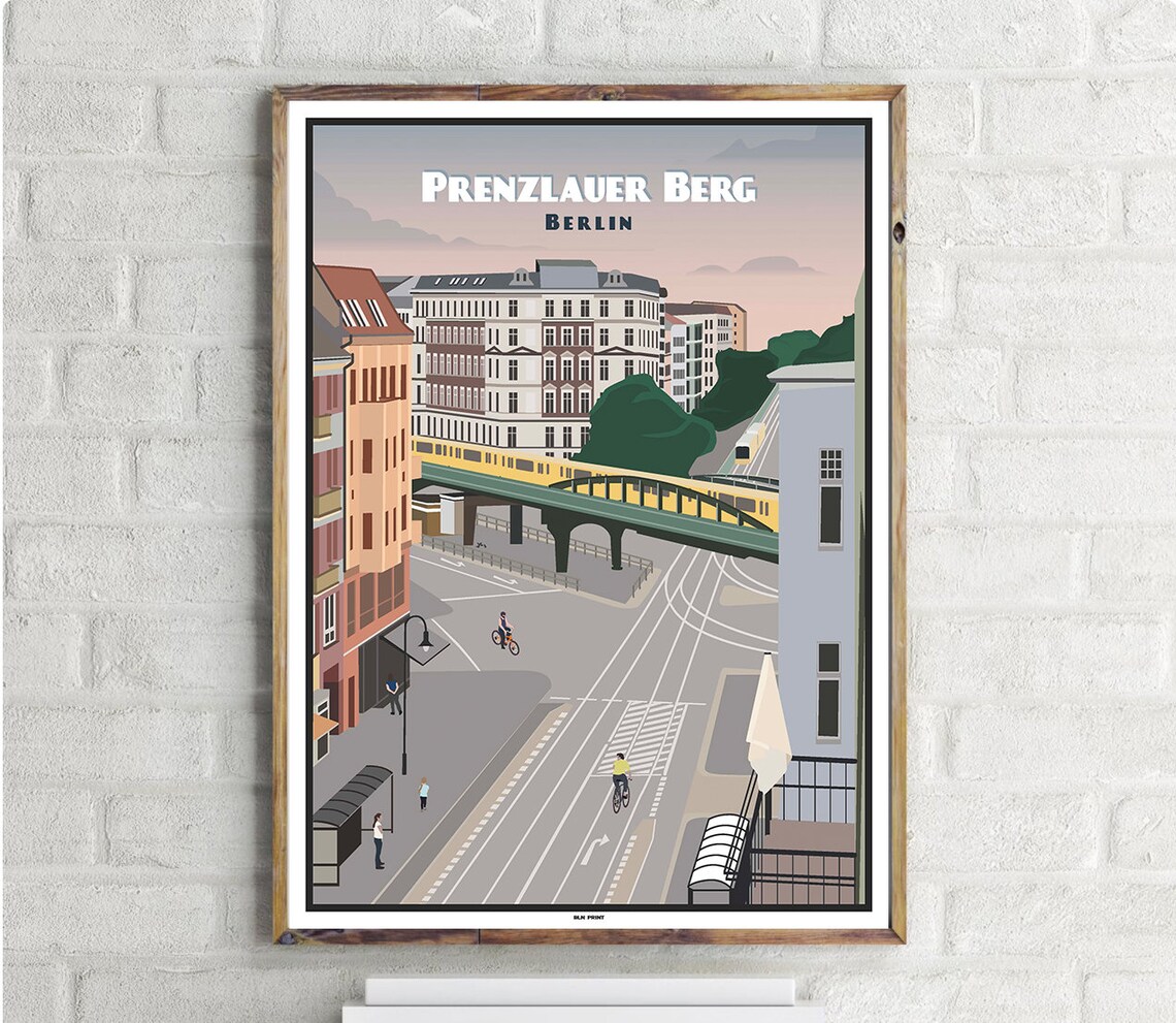Prenzlauer Berg Eberswalder Straße 6 Vintage Travel Poster