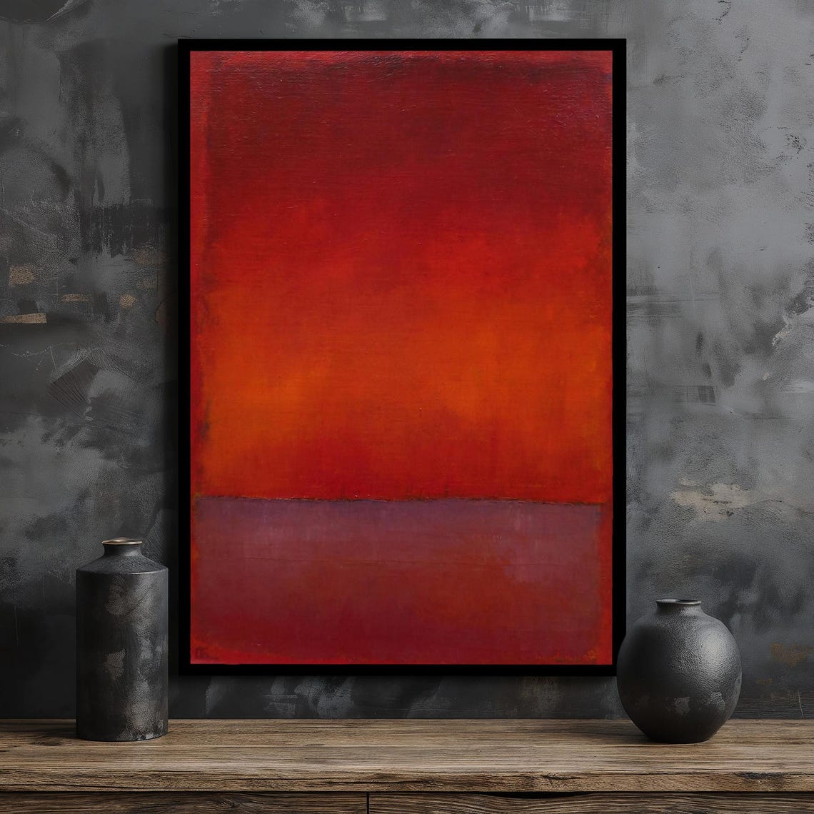 Mark Rothko Red Orange Color Field Abstract Expressionist Art Poster