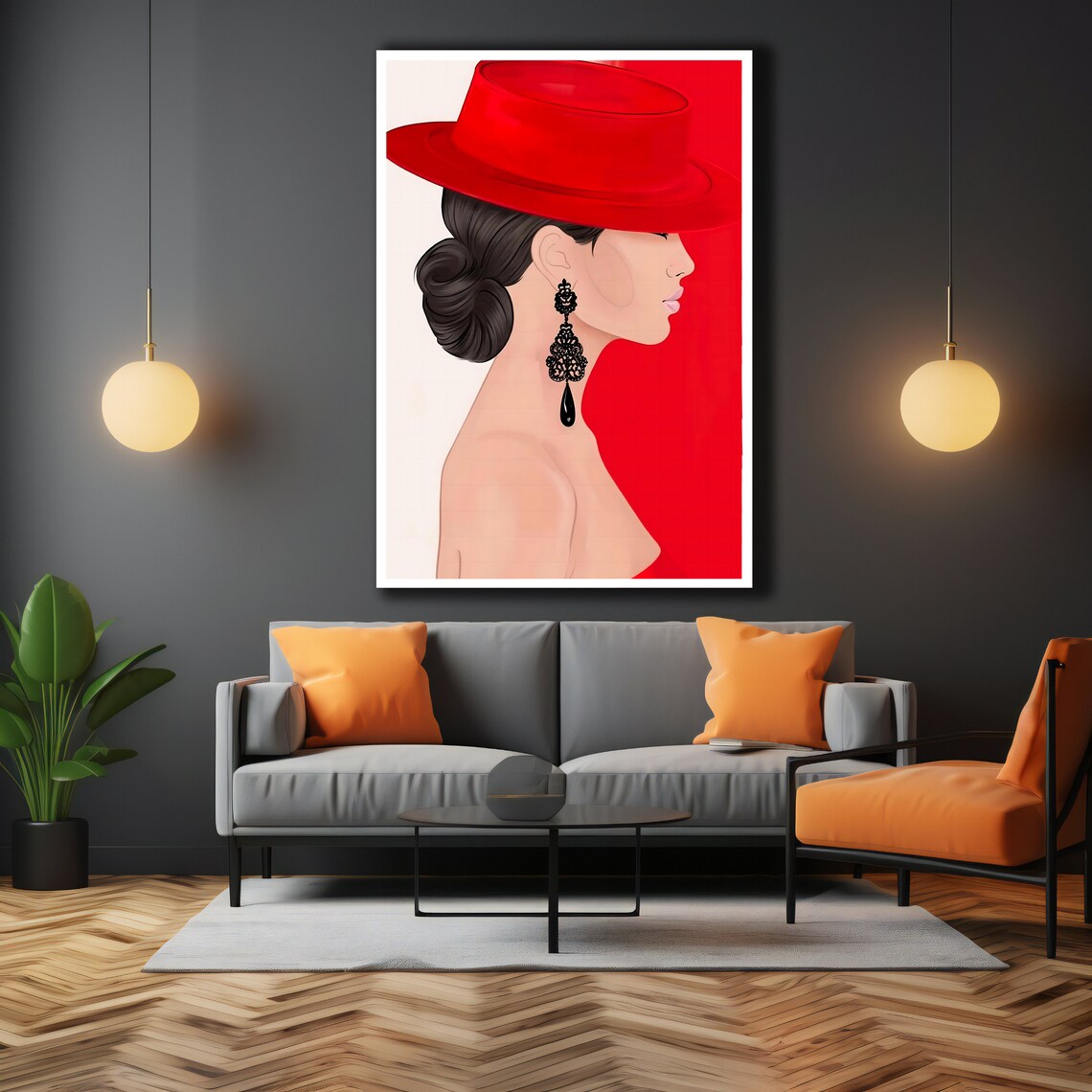 Woman Fashion Art Home Office Decor Ready To Hang Framed Woman Print Trendy Wall Art Fashionable Gift - Image 3