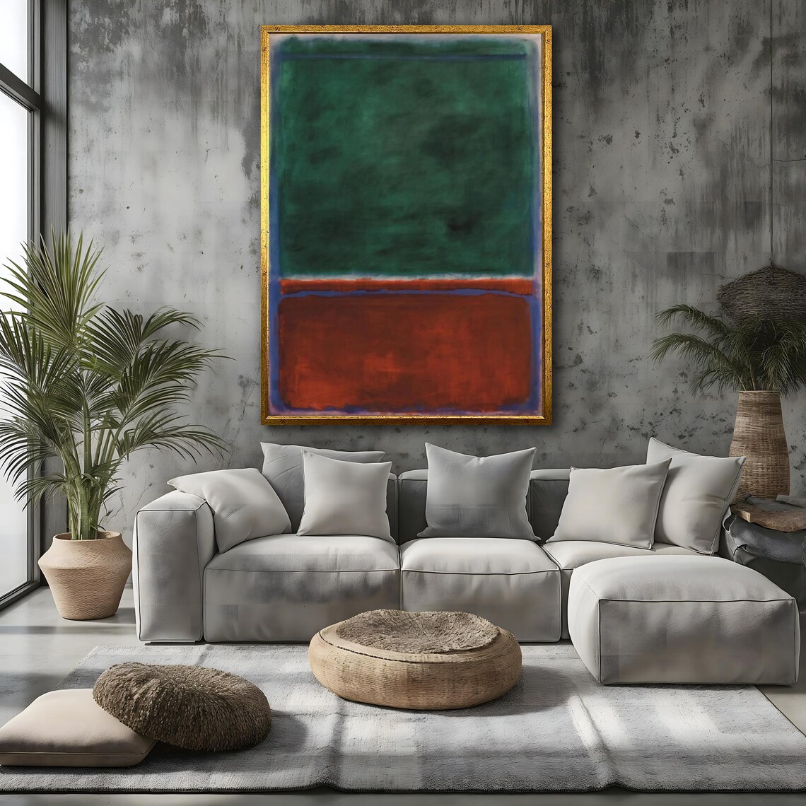 Mark Rothko Green And Red Color Field Minimal Abstract Art Poster - Image 4