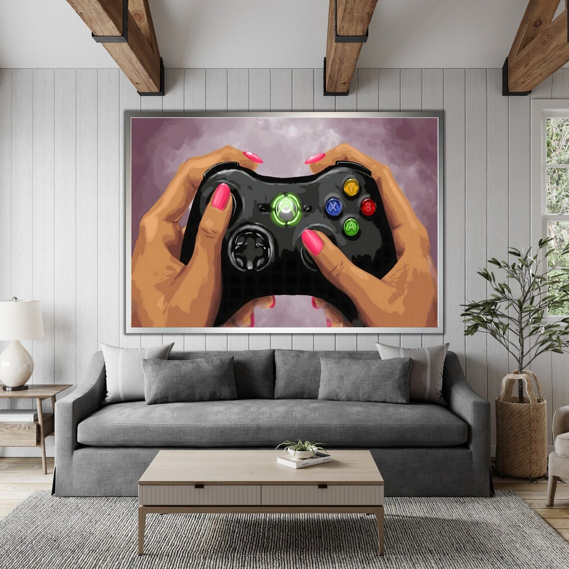 Game Console Art Gamer Room Decor Ready To Hang Wall Decor Wall Art Gift For Game Lovers - Image 4
