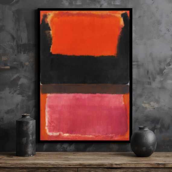 Abstract Expressionism Print Mark Rothko Art Wall Decor Framed Ready To Hang Mark Rothko Wall Art Room Decor Gift Idea