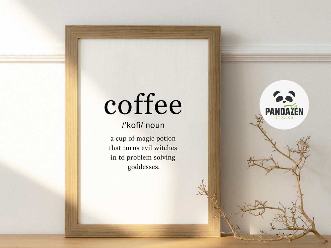 Coffee Magic Potion Funny Dictionary Definition Typography Poster - Image 4