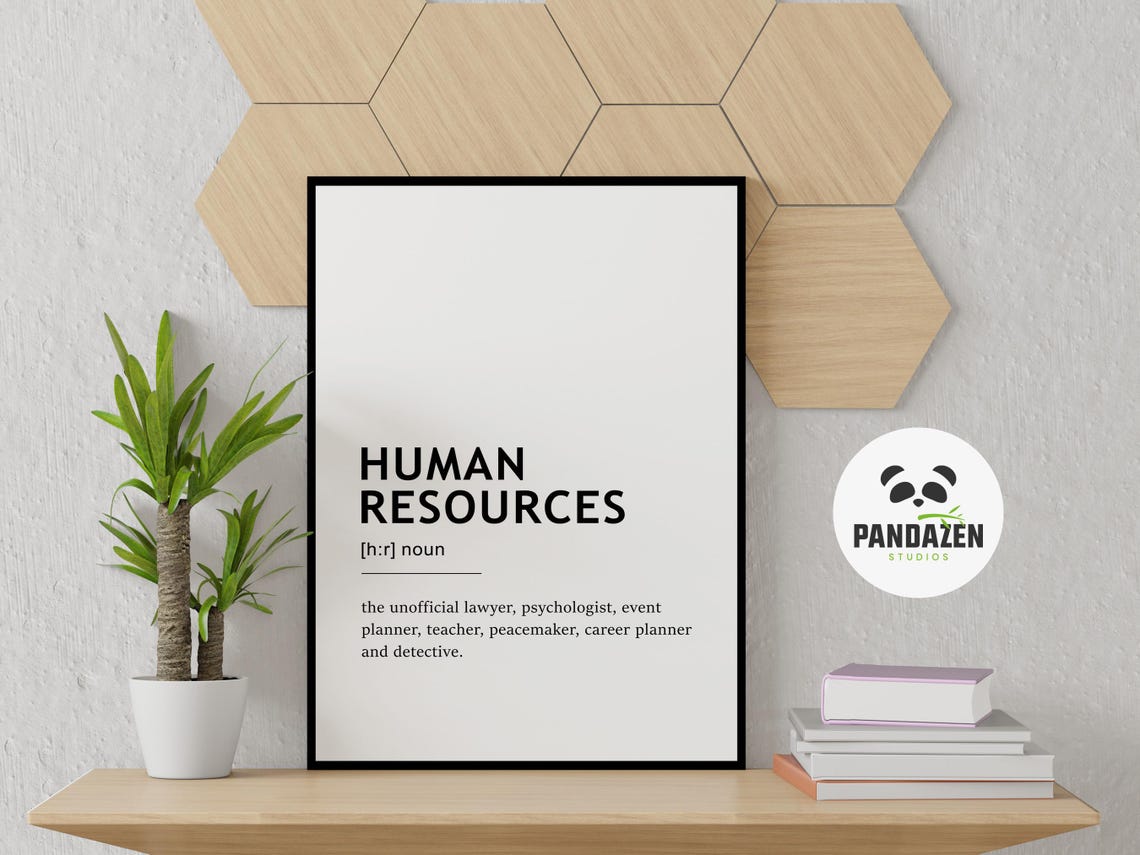 Human Resources Definition Unofficial Lawyer Funny Office Poster - Image 5