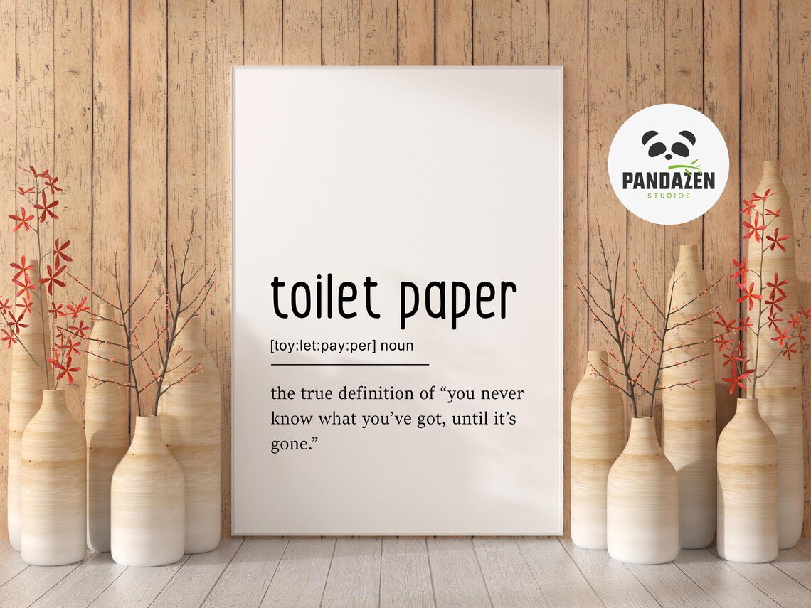 Toilet Paper Definition Bathroom Quote Wall Art Print - Image 3