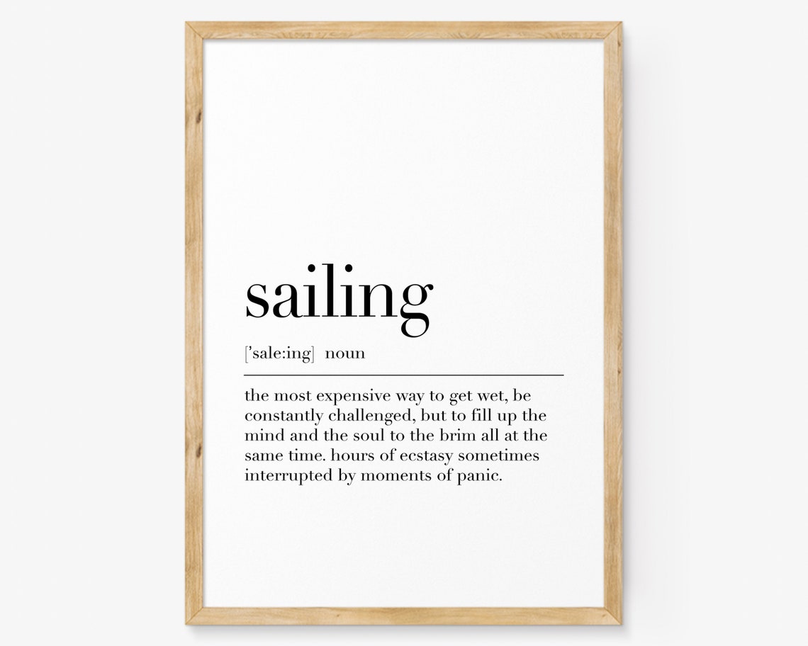 Sailing Funny Dictionary Definition Sailor Nautical Boat Poster