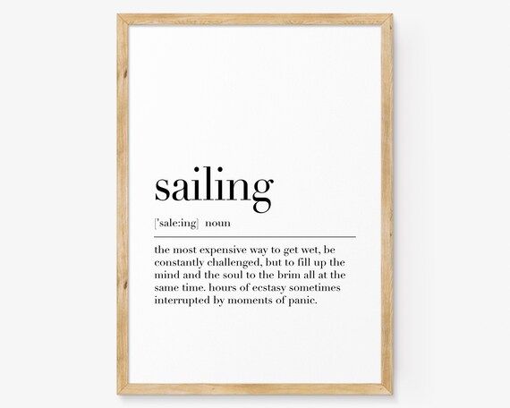 Sailing Funny Dictionary Definition Sailor Nautical Boat Poster