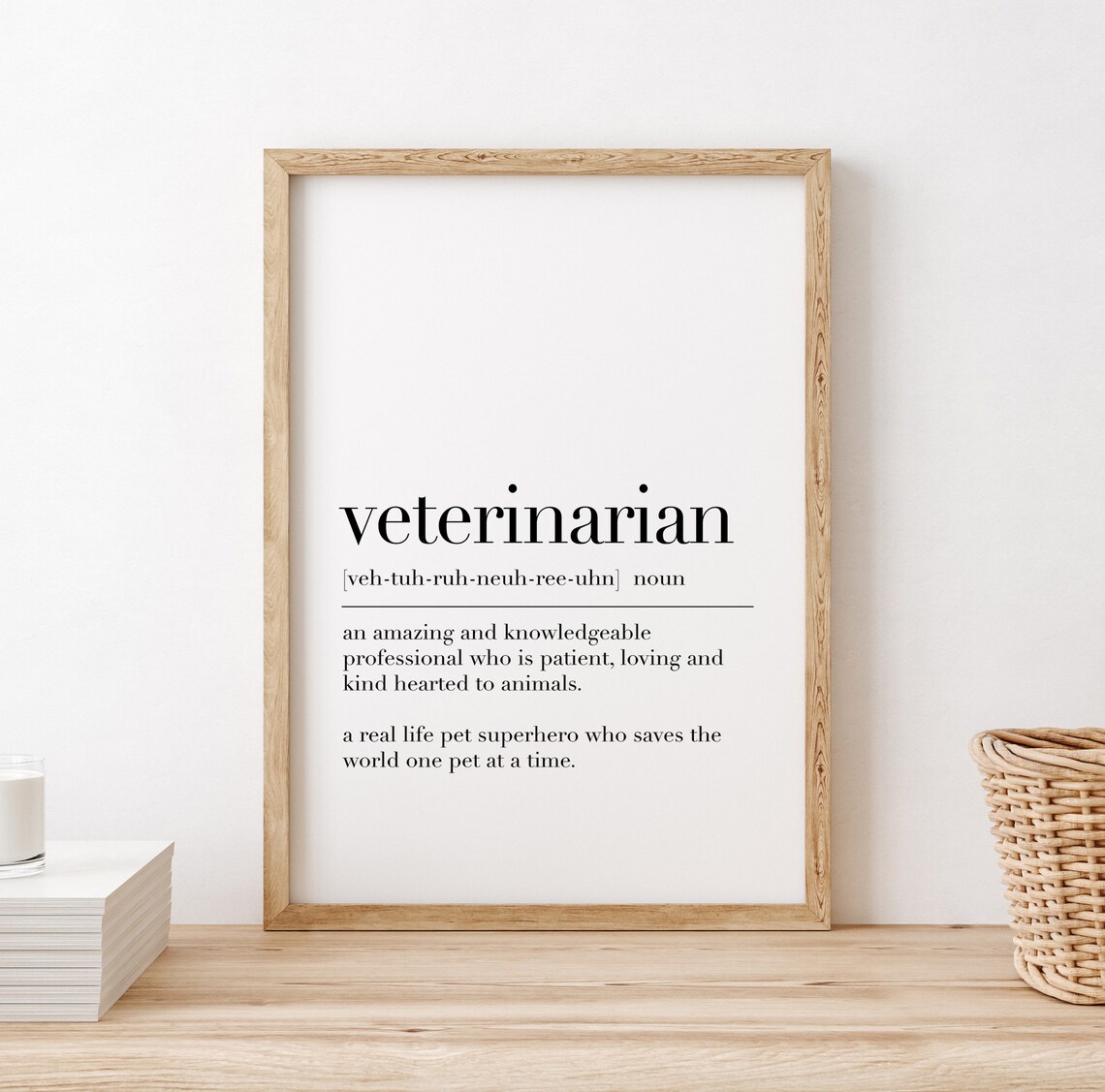 Veterinarian Definition Veterinarian Poster Veterinarian Quote Wall Art Vet Gifts Veterinarian Office Wall Art Decor Office Gifts - Image 2