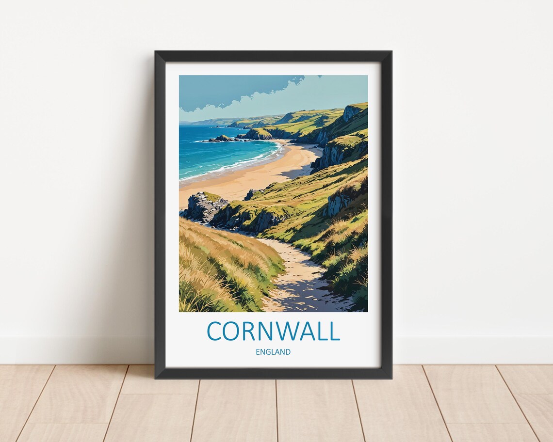 Cornwall Travel Print, Place Wall Art Print