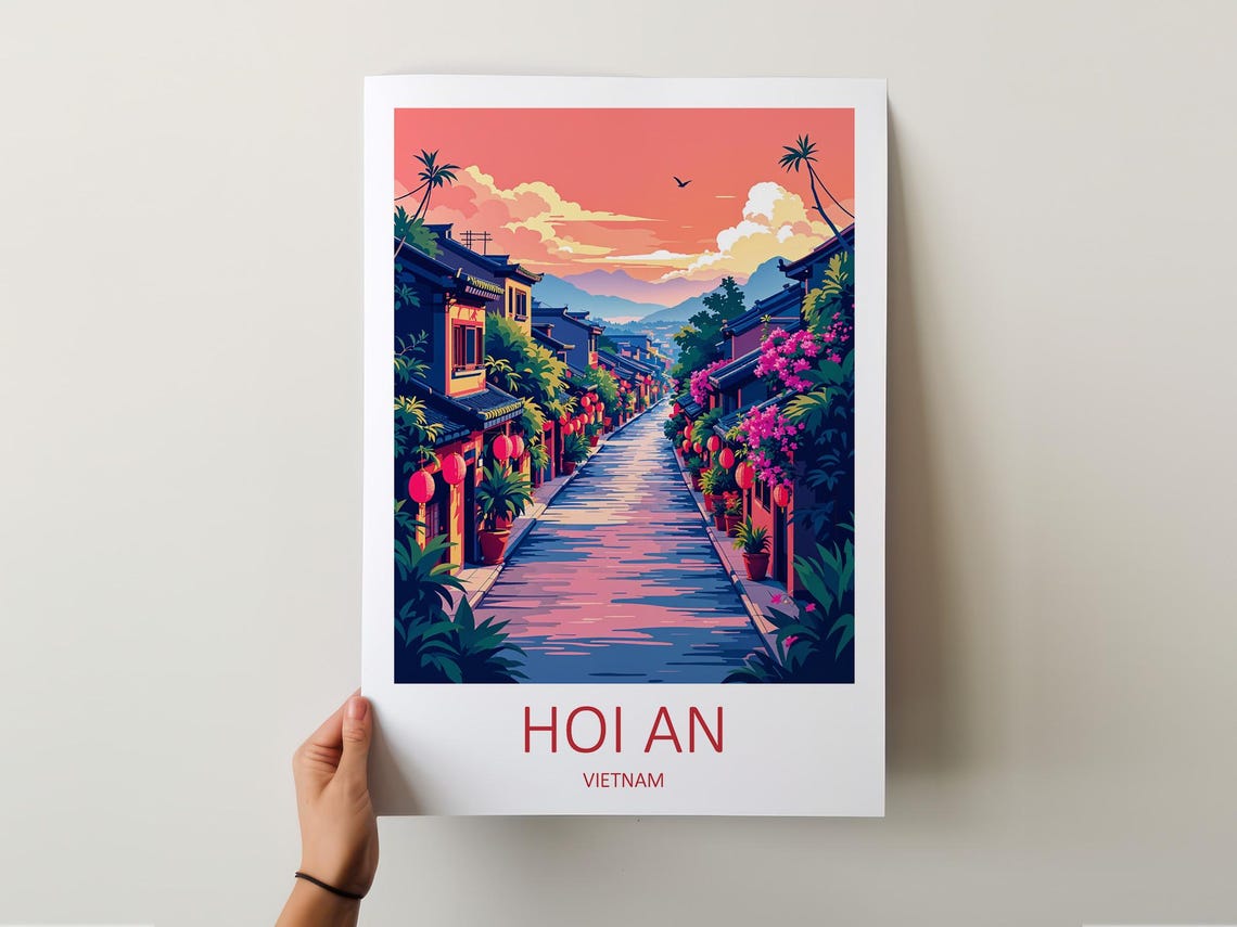 Hoi An Print Hoi An Wall Art Vietnam Poster Hoi An Home Decor Vietnam Travel Gift Hoi An Travel Print Birthday Gift Hoi An Art Print - Image 5