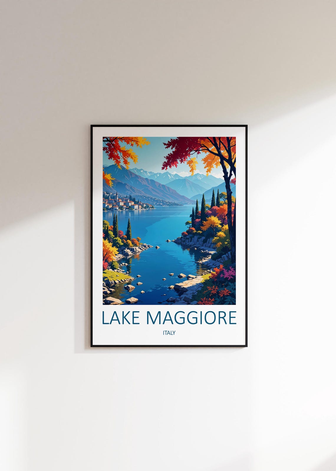 Lake Maggiore Print Italy Print Italy Wall Art Italy Travel Poster Travel Gift Lake Maggiore Lake Prints Italian Prints Travel Print - Image 3