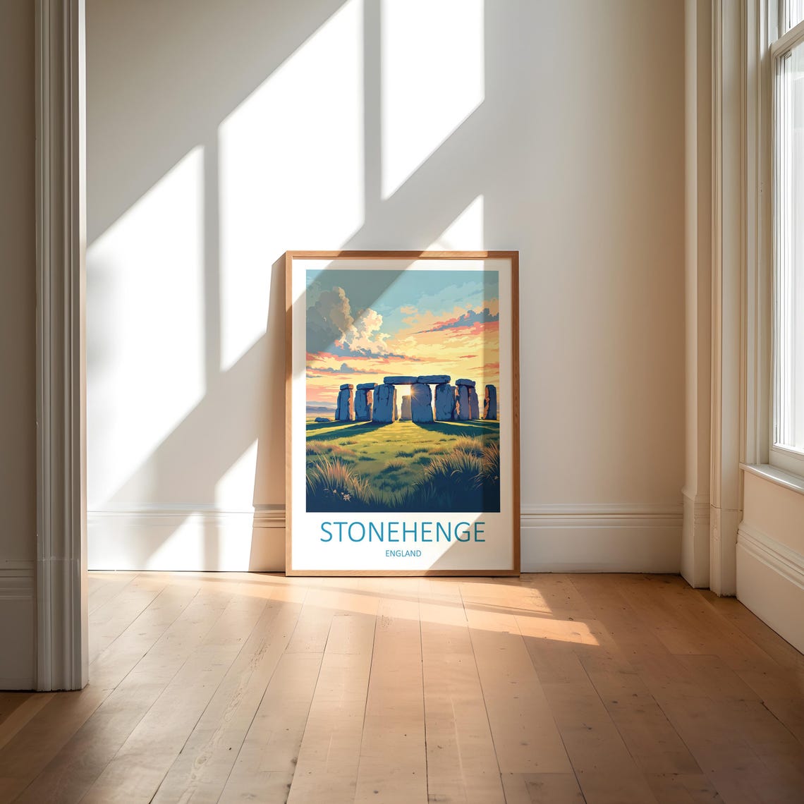 Stonehenge England Ancient Stone Circle At Sunset On Plain Poster - Image 6