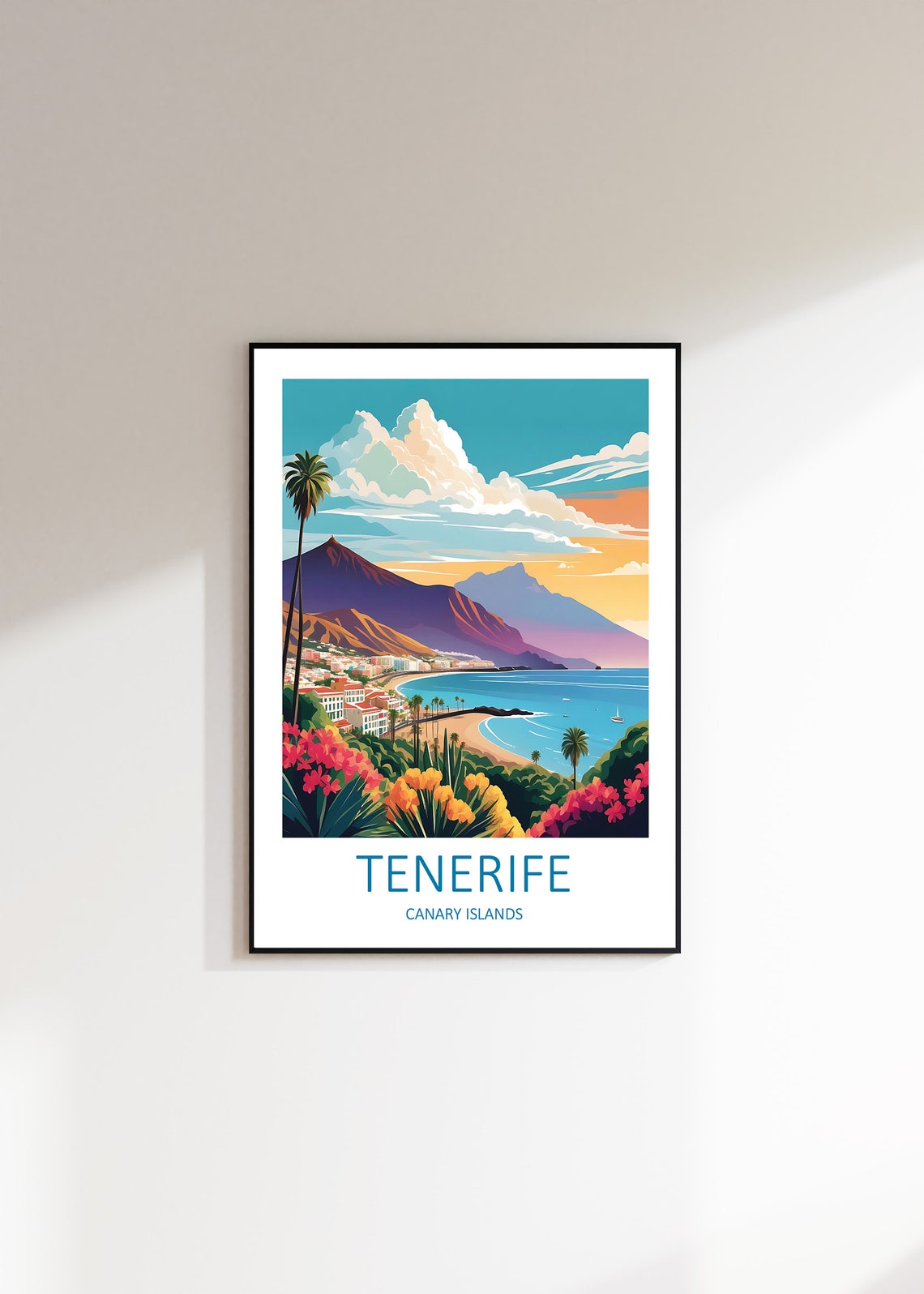 Tenerife Print Tenerife Poster Tenerife Wall Art Tenerife Travel Print Canary Islands Poster Spain Print Travel Gift Tenerife Art - Image 4