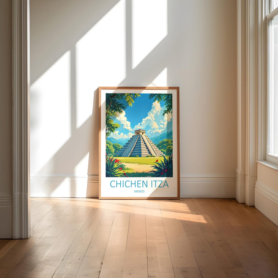 Chichen Itza Mexico Ancient Mayan Pyramid In Lush Jungle Poster - Image 5
