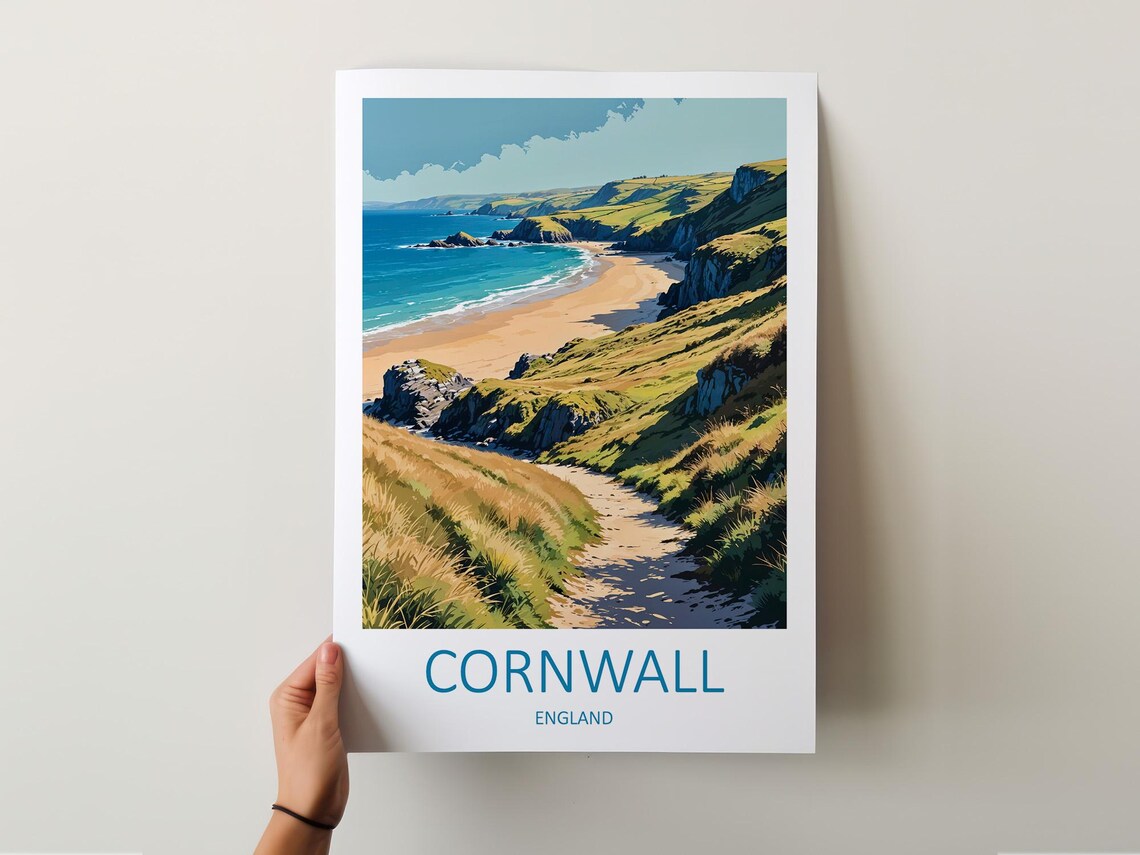 Cornwall Travel Print, Place Wall Art Print - Image 5