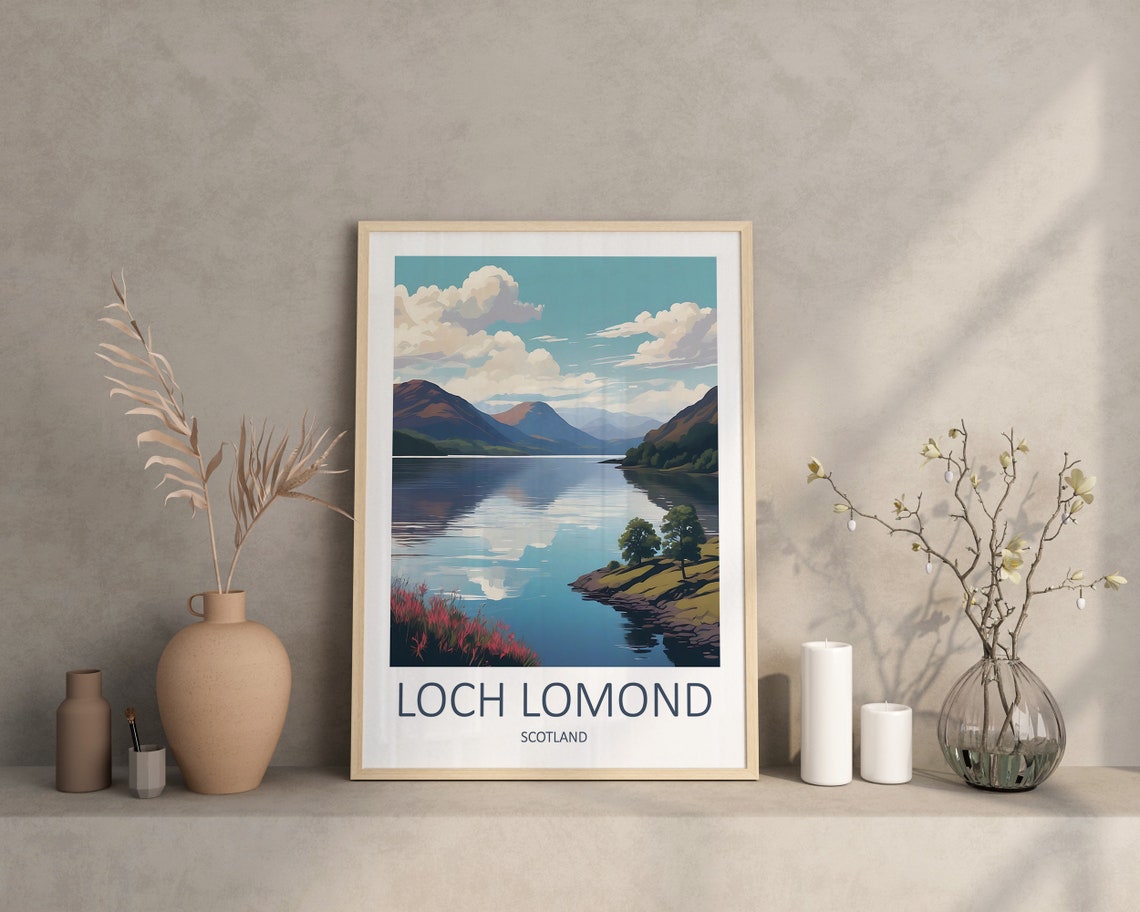 Loch Lomond Print Loch Lomond Poster Scotland Print Loch Lomond Travel Print Scottish Prints Scotland Art Travel Gift Scottish Gifts - Image 4