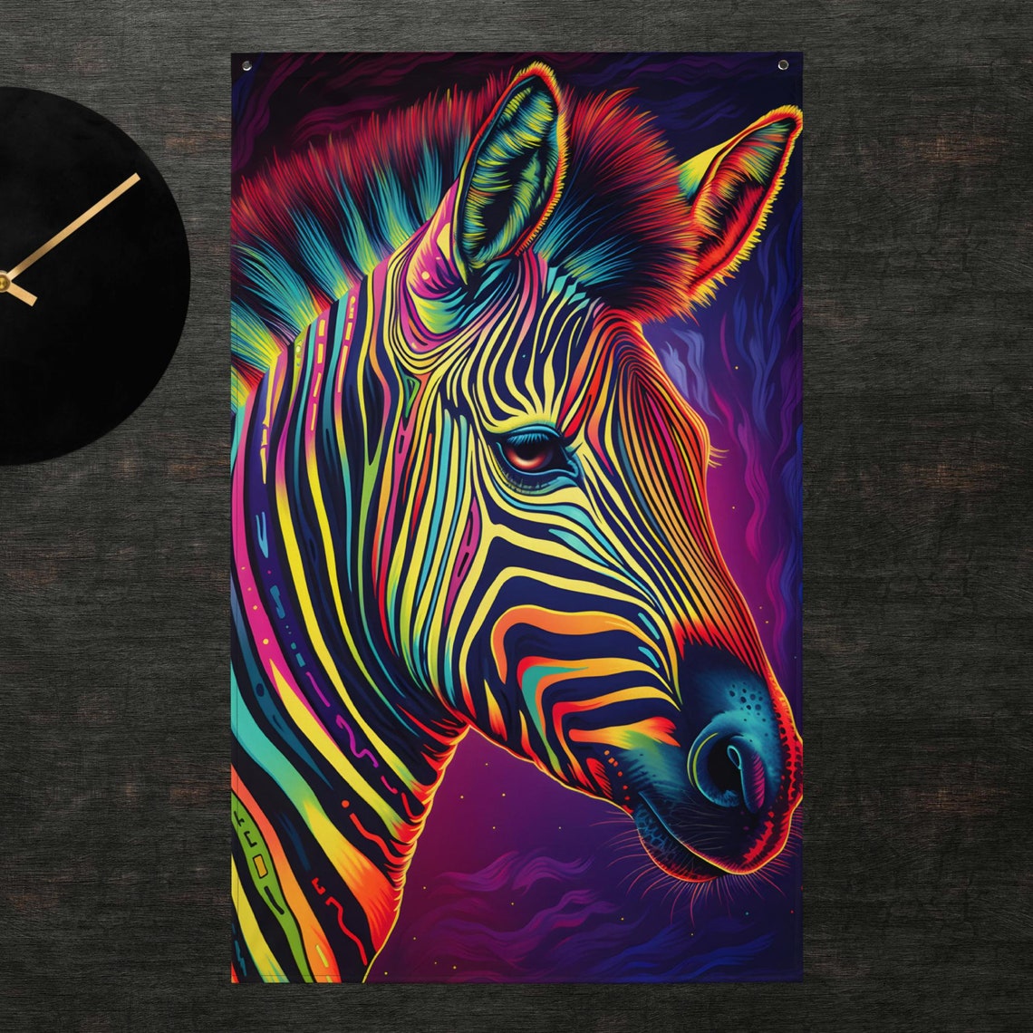 Colorful Zebra Flag Print Allover Animal Cute