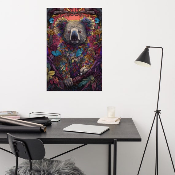Colorful Koala Poster Art Wall Print