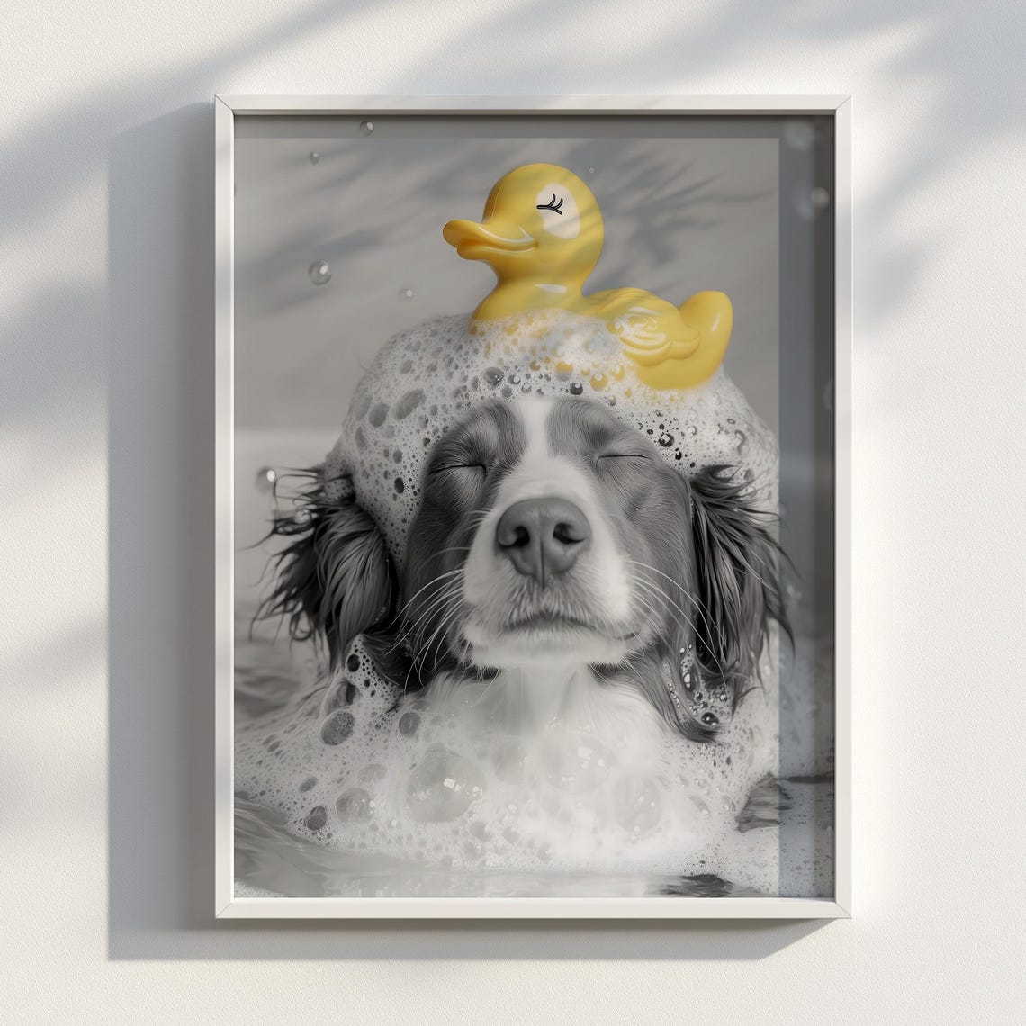 Sudsy Nova Scotia Retriever Cute Dog Art Poster Funny Bathroom Print Wall
