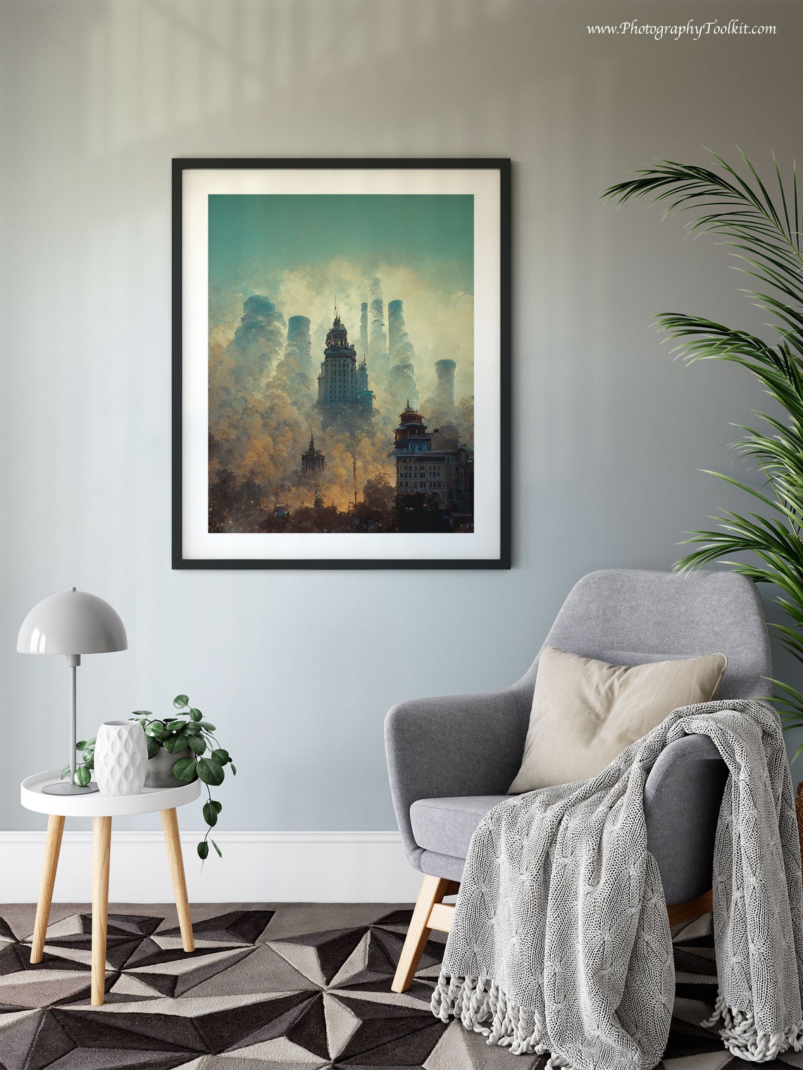 City Prints Skyline Print Cityscape Painting Art Print Painting Of A City Wall Art Cityscape Art Cityscape Print - Image 6