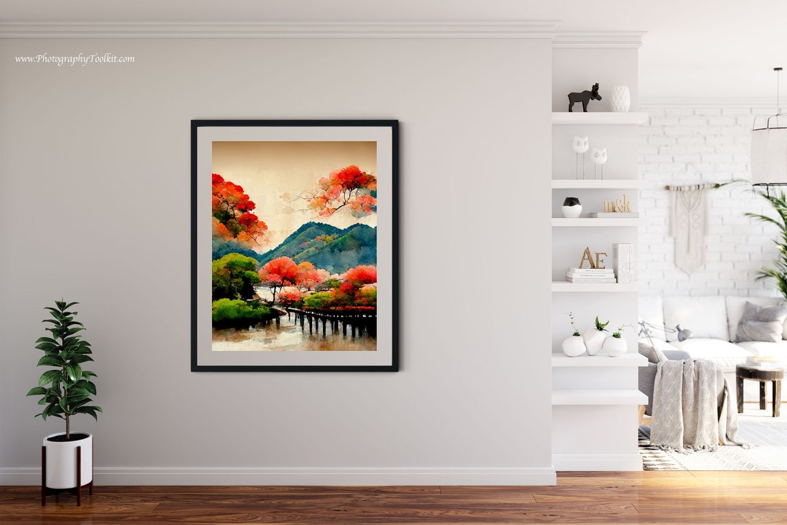 Arashiyama Print Kyoto Wall Art Kyoto Japan Print Kyoto Travel Poster Japanese Art Print Japanese Wall Art Japan Wall Art Japan Print - Image 4