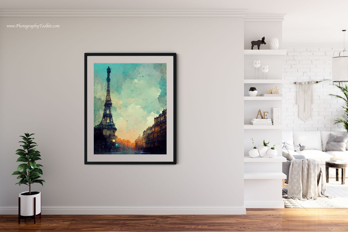 Paris Eiffel Tower View, France Cityscape Art Print - Image 4