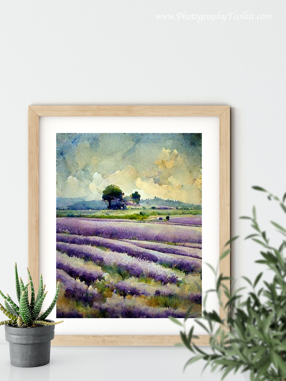 Lavender Field Art Print, Spring Meadow Landscape - Image 5