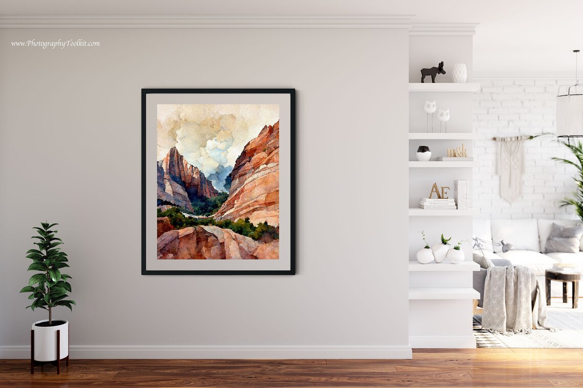 Zion Canyon Boho Western Decor Art Print - Image 4