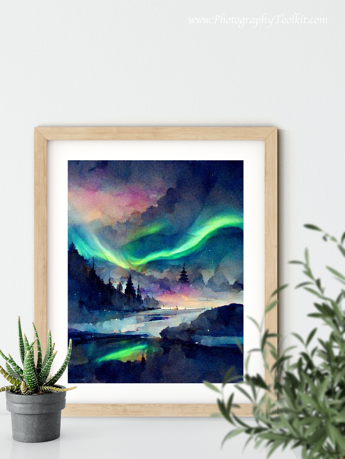 Aurora Borealis Art, Northern Lights Night Sky - Image 5