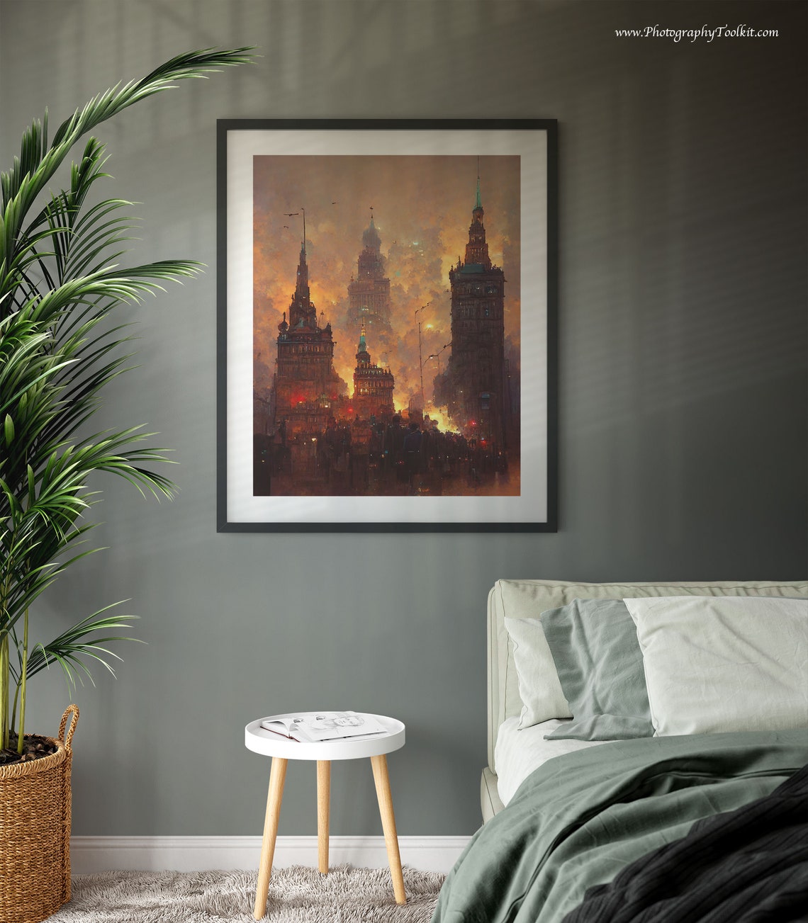 City Prints Skyline Print Cityscape Painting Art Print Painting Of A City Wall Art Cityscape Art Cityscape Print - Image 3