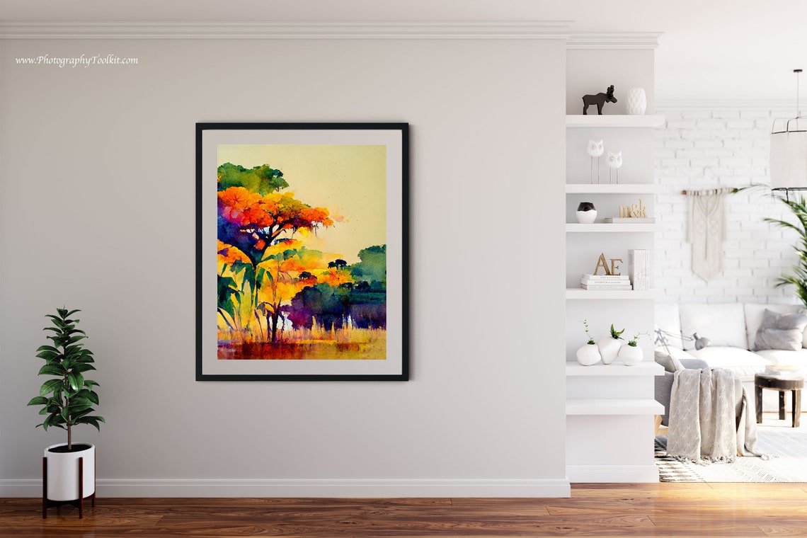 Swamp Painting Brazil Wall Art South America Wall Art South America Gift Wildlife Art Travel Print Road Trip Art Bayou Sunset Print - Image 4