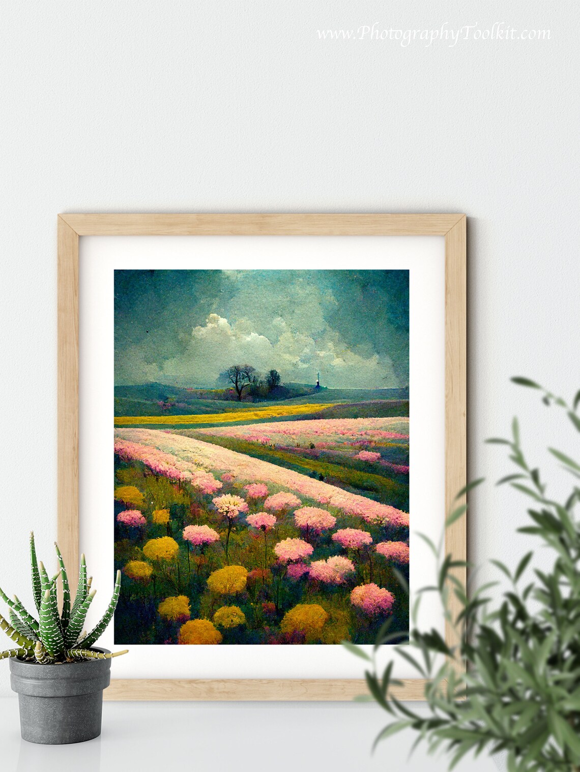 Spring Meadow Country Field Wall Art Print - Image 5